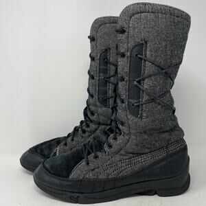 Puma Black Grey Tweed Insulator Boots Women's Size 8 *READ*